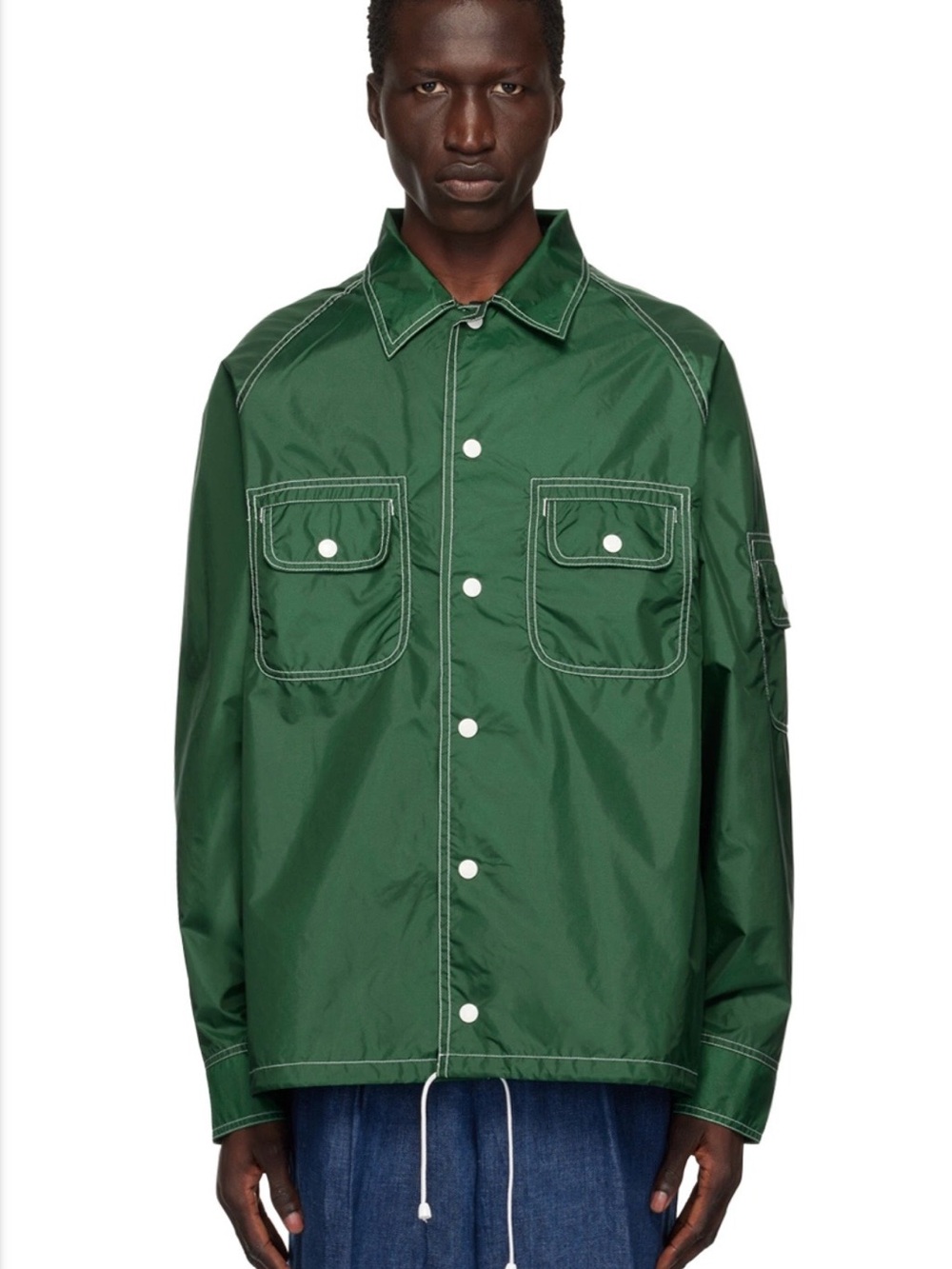 Vintage BEAMS PLUS Green Sports‎ SHT-JAC Jacket